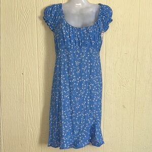 Blue Floral Women's Dress